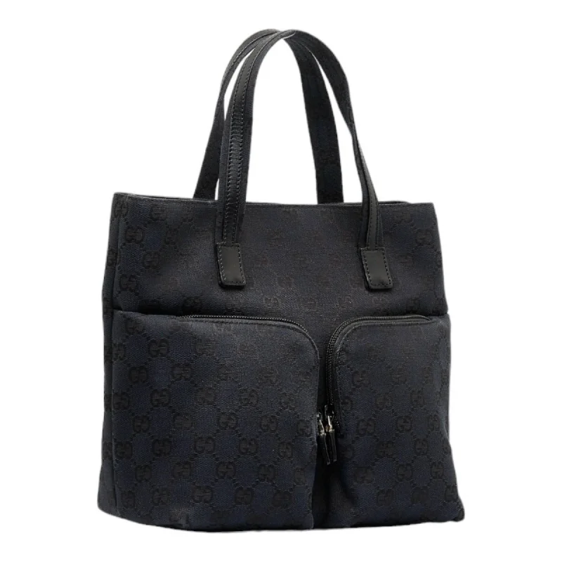 Women Gucci Sylvie bags featuring the signature web stripeGUCCI GG canvas handbag tote bag 0021080 black leather ladies