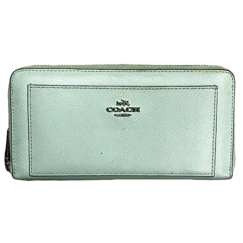 Coach bags with a zippered interior pocket for separating itemsWallet Designer By Coach, Size: Medium