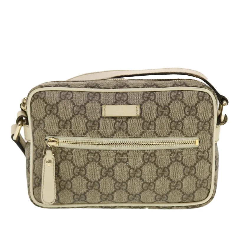 Gucci Marmont bags for women with quilted leather exteriorsGUCCI GG Canvas Shoulder Bag PVC Leather Beige 201447  43748