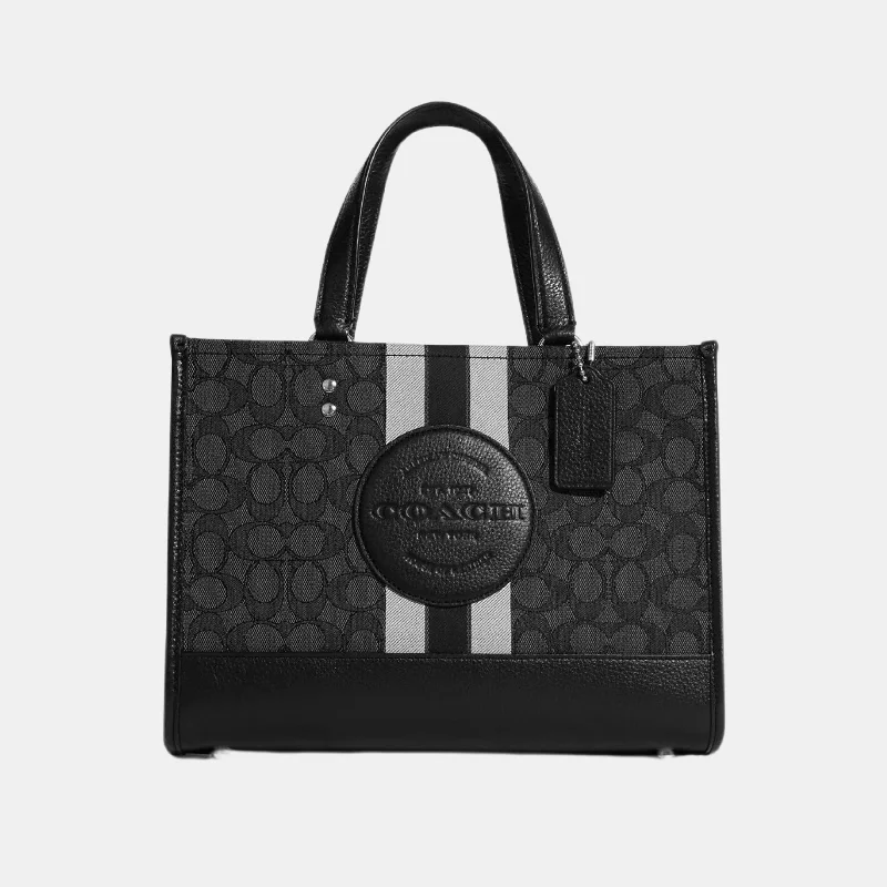 Coach bags with a detachable mirror inside for quick touch - upsCoach Dempsey Carryall In Signature Jacquard With Stripe And Coach Patch