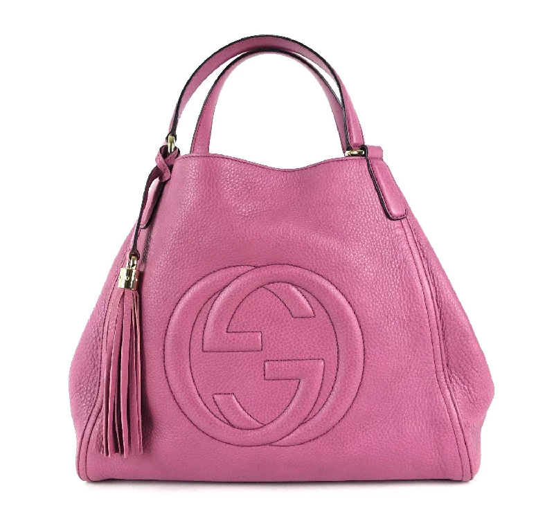 Women Gucci bags with a zip - around closure for securitySoho Calf Leather Tassel Bag