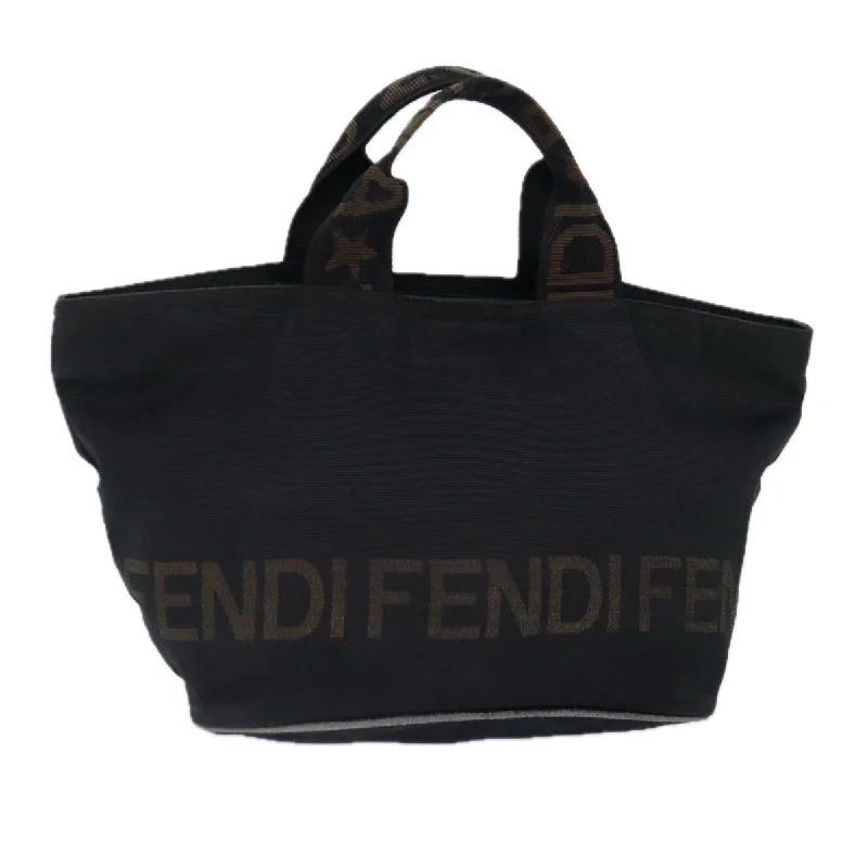 Ladies Fendi shoulder bags with a detachable phone stand for hands - free viewingFENDI Hand Bag Nylon Black  bs16802