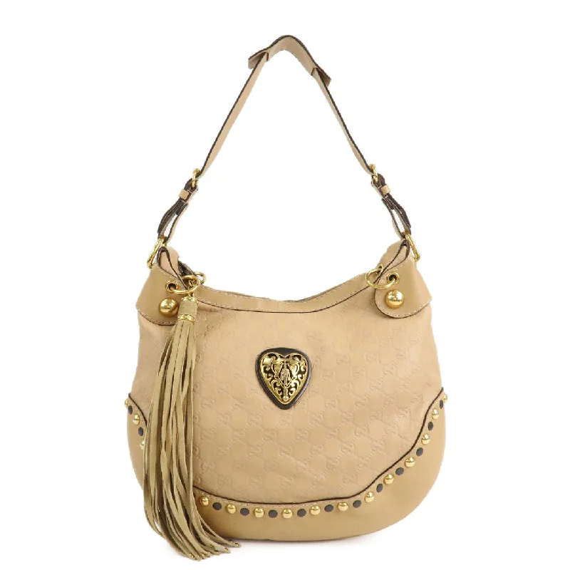 Women Gucci Sylvie bags with a leather - wrapped handleGUCCI Guccissima Leather Shoulder Bag Hand Bag Beige 211965