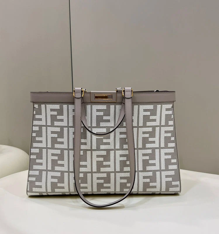 Fendi handbags with a metallic - finish FF logo for a bold and glamorous lookWF - Fendi Bags - 009