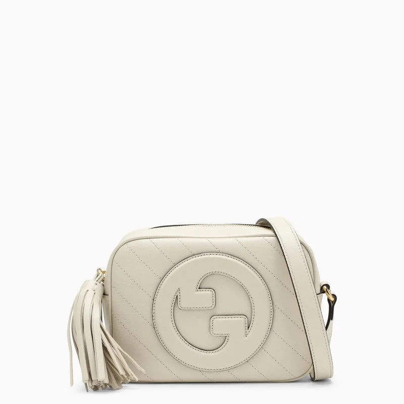 Women Gucci tote bags in GG Supreme canvas for a branded feelGucci Blondie Small Shoulder Bag White Women