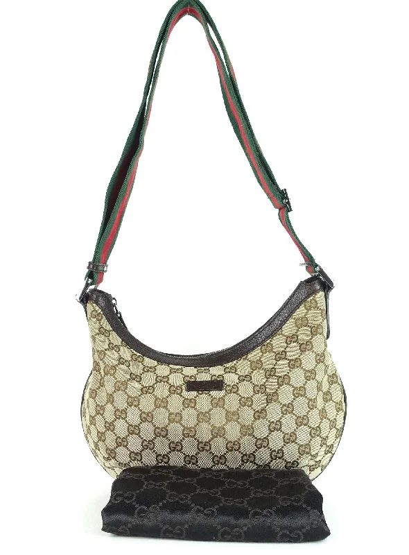 Gucci tote bags for women with a spacious interiorMonogram Canvas Hobo Bag