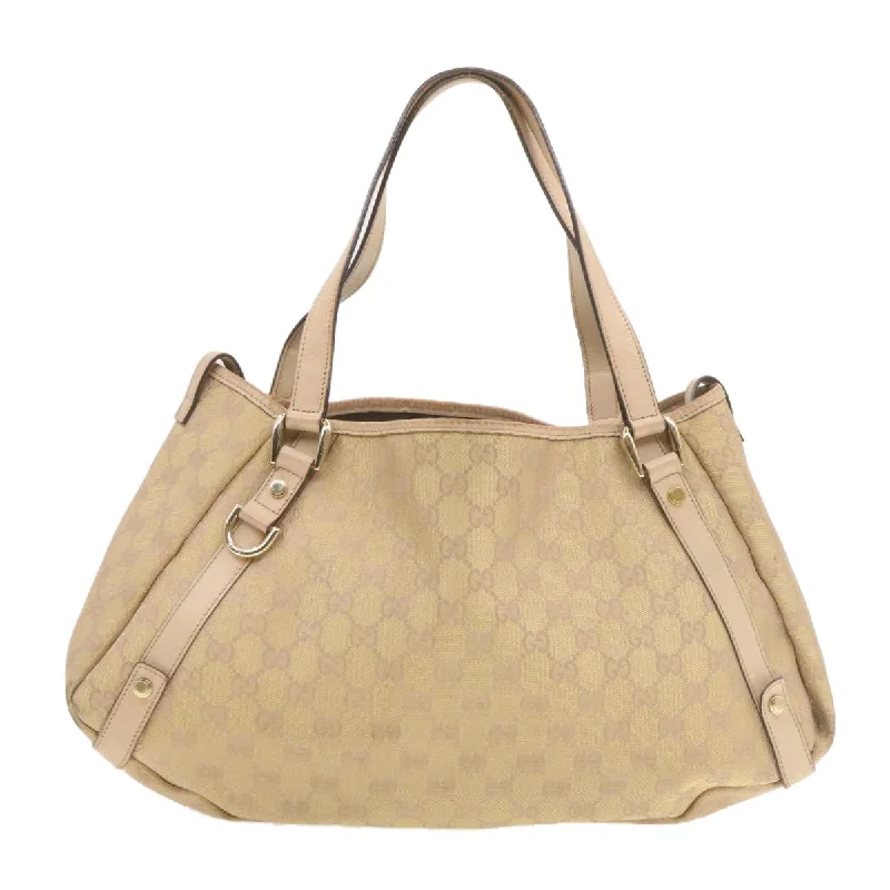 Gucci tote bags for women with a double - handle designGUCCI GG Canvas Shoulder Bag Nylon Pink Gold  am427g