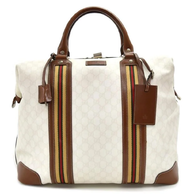 Women Gucci bags with interlocking G hardware for a classic lookSupreme Monogram Canvas Web Vintage Bag