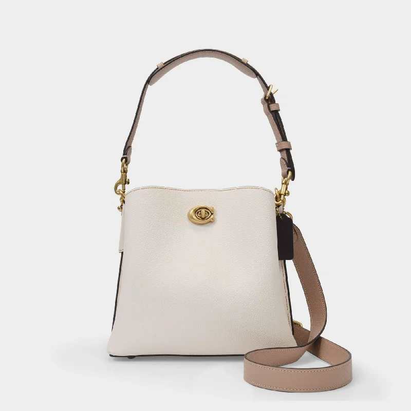 Coach handbags with a metal - framed clasp for durability and styleWillow Bucket Bag - Coach - Cream - Leather