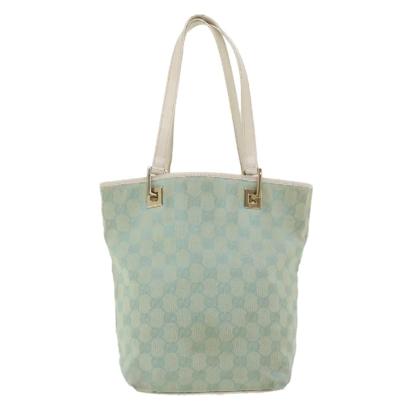 Gucci backpacks for women with a sleek silhouetteGUCCI GG Canvas Shoulder Bag Light Blue 0021099 001998  34957