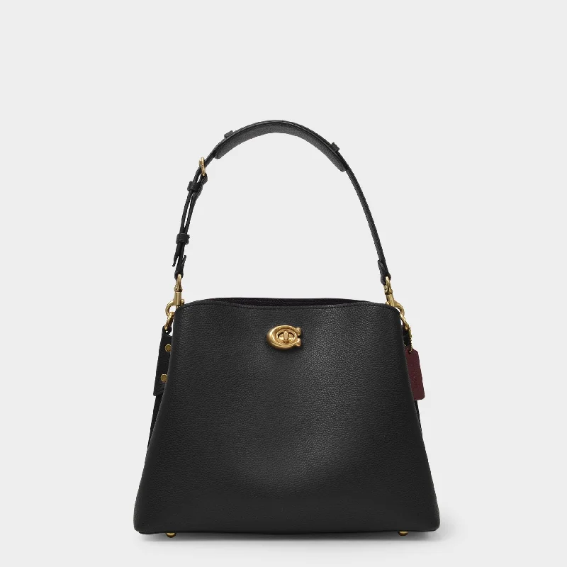 Coach Rogue bags with a detachable shoulder strap for versatile carryingWillow Shoulder Bag - Coach - Black - Leather