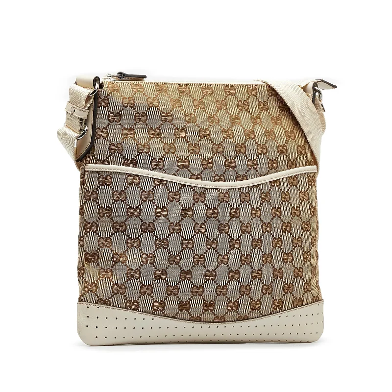 Ladies Gucci shoulder bags with a wide - width strapGUCCI GG Canvas Crossbody Bag