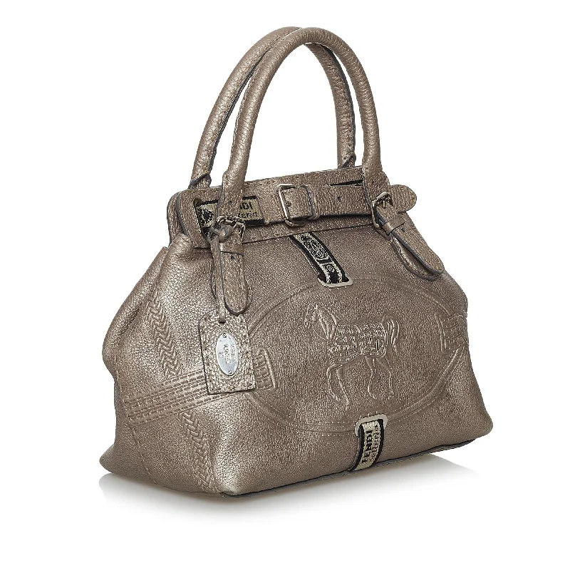 Fendi By The Way bags with a crystal - embellished FF logo for added luxury and glamourFendi Selleria Borghese Leather Handbag (SHG-28253)