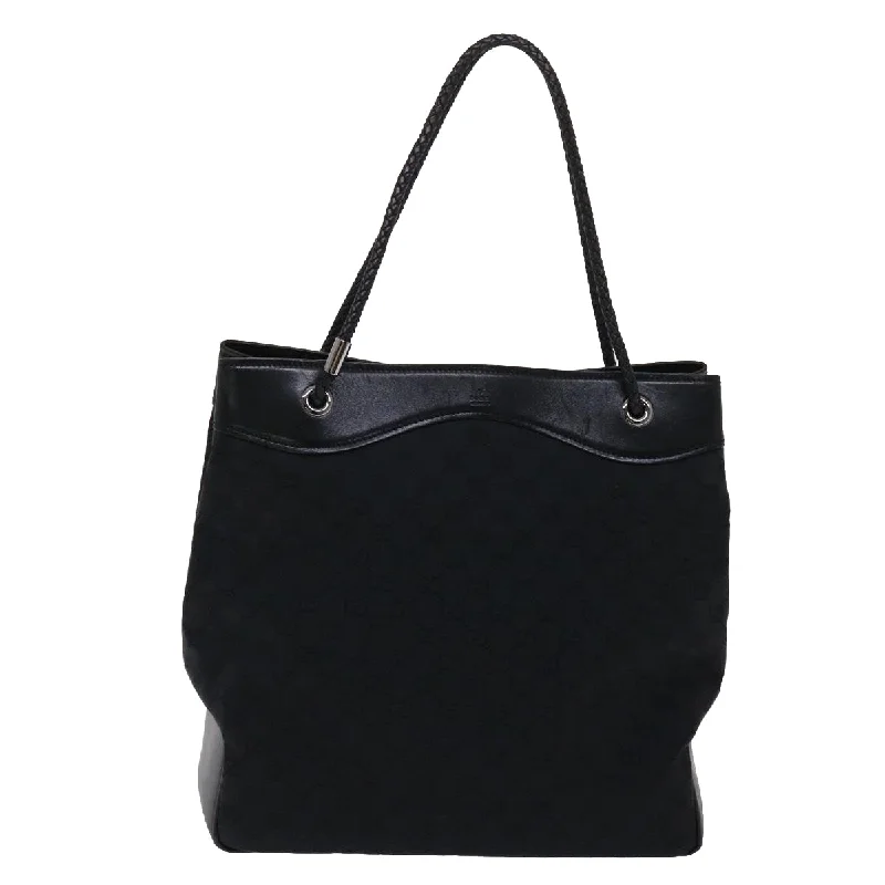 Gucci tote bags for women with a water - resistant coatingGUCCI GG Canvas Tote Bag Black 109141  ki3210