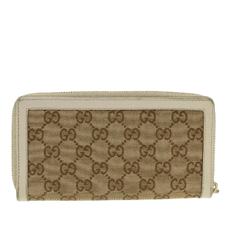 Gucci Marmont bags for women with a snakeskin - effect panelGUCCI GG Canvas Long Wallet Beige White 308012  43741