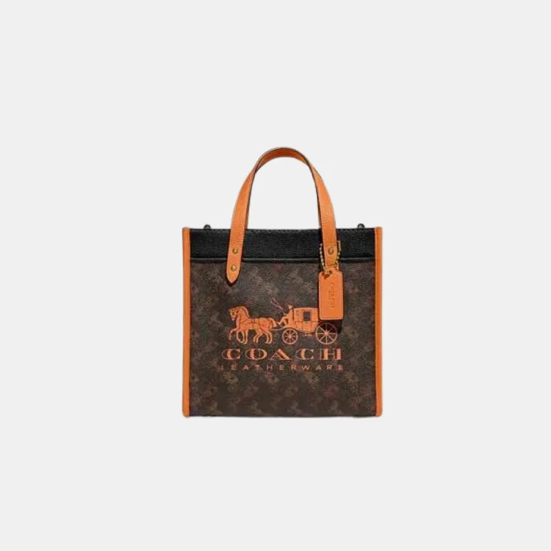 Coach tote bags with a printed Coach logo for brand visibilityCoach Field Tote Bag 22 with Horse & Carriage Print