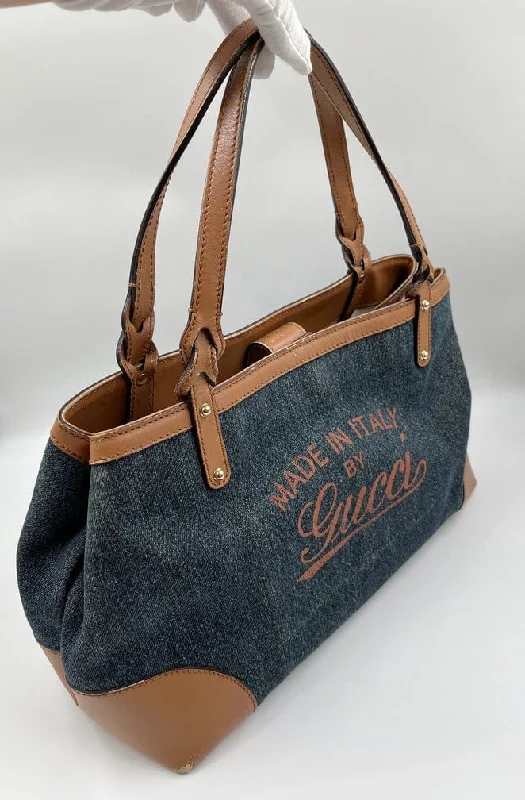 Women Gucci Sylvie bags with a detachable ribbon detailVintage Gucci Denim 'Made in Italy' Tote Bag