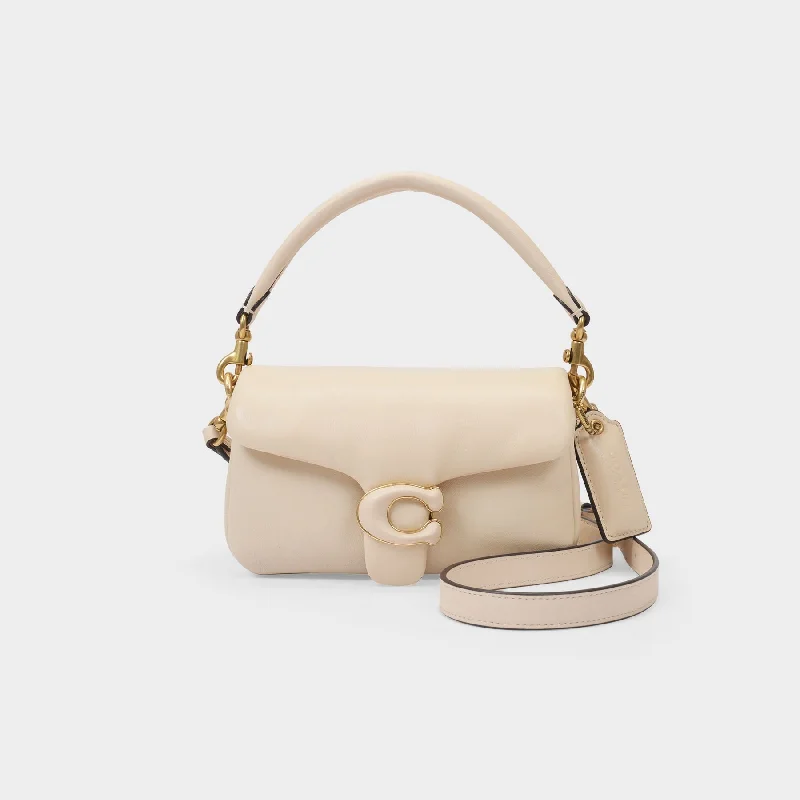 Coach Rogue bags with a detachable shoulder strap for versatile carryingTabby Pillow 18 Hobo Bag - Coach - Ivory - Leather