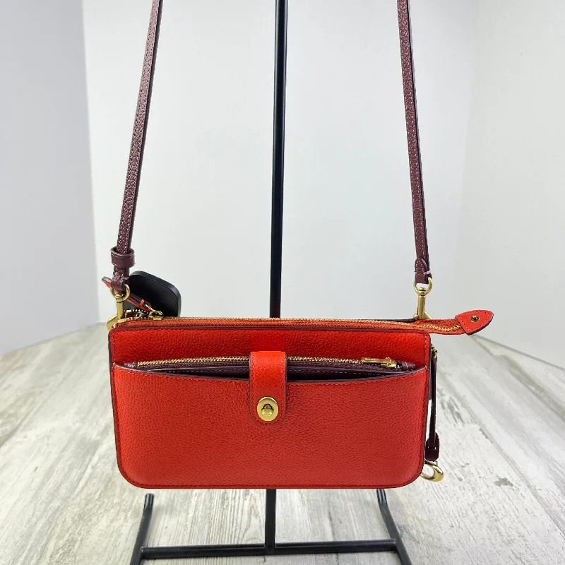 Coach crossbody bags in a vibrant, eye - catching color for a bold statementCrossbody Designer By Coach, Size: Small