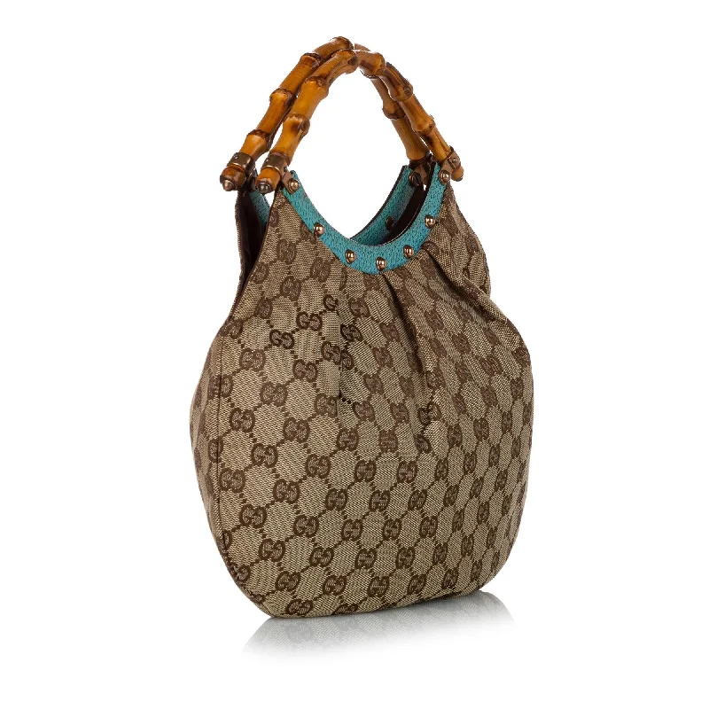 Medium - sized Women Gucci handbags for everyday useGucci Bamboo GG Canvas Handbag (29250)