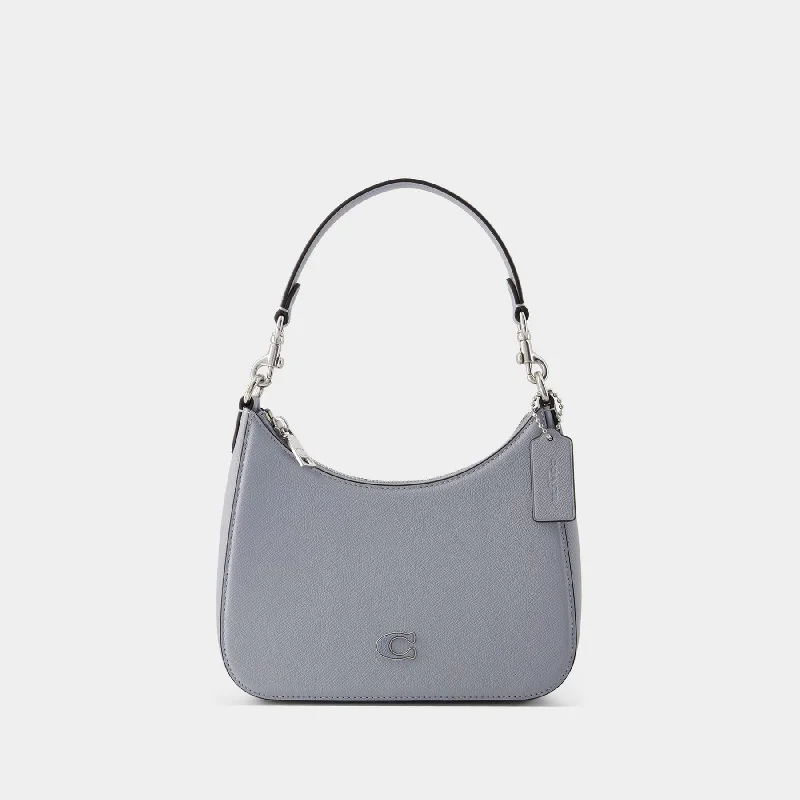 Coach bags with a front - zip pocket for small items like keys and cardsCrossbody Hobo Bag - Coach - Leather - Grey Blue