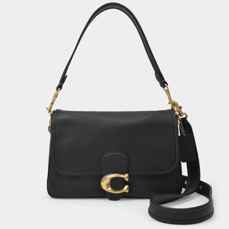 Coach handbags with a metal - framed clasp for durability and styleTabby Soft Hobo Bag - Coach - Black - Leather