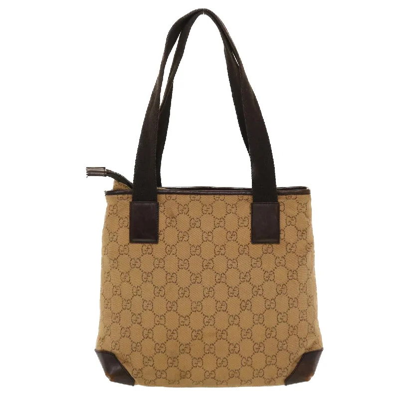 Women Gucci Sylvie bags with a detachable ribbon detailGUCCI GG Canvas Tote Bag Leather Beige 28893  am4545