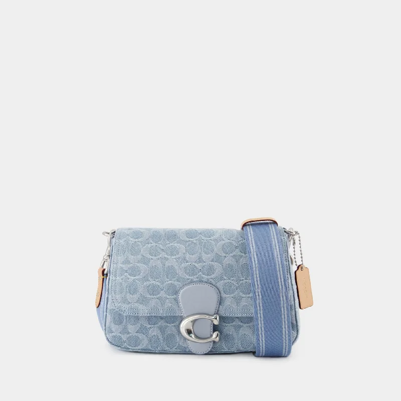 Coach crossbody bags with a woven leather strap for a unique textureSoft Tabby Crossbody bag - Coach - Canvas - Blue