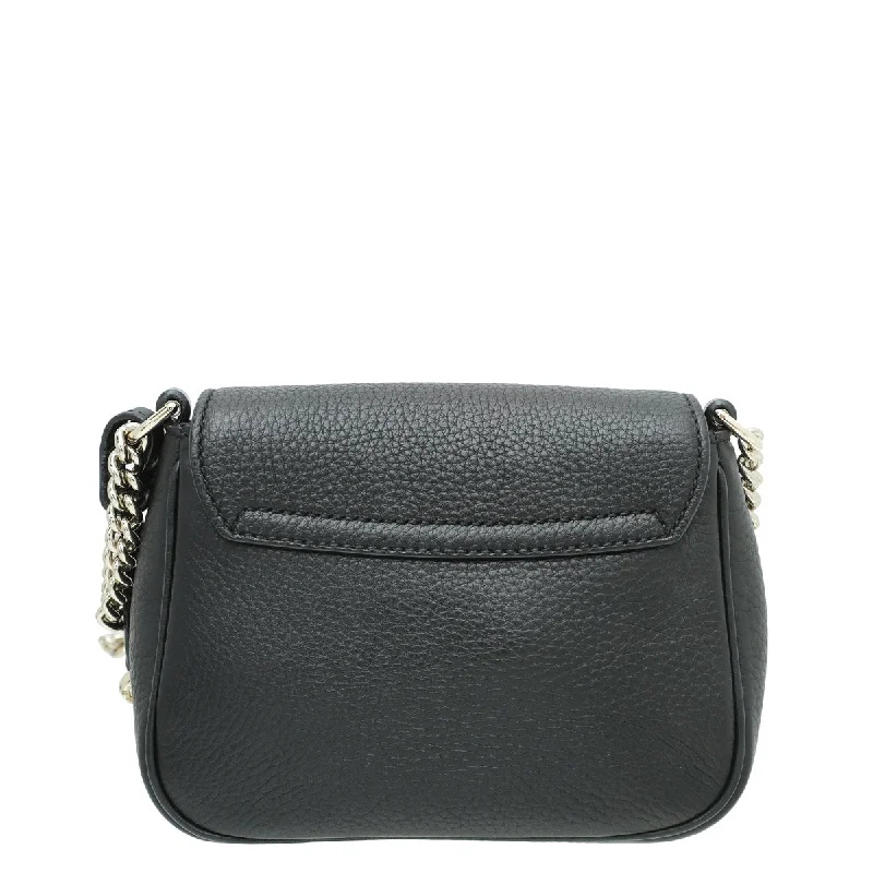 Small - sized Women Gucci shoulder bags for evening outingsGucci Black Soho Flap Chain Bag