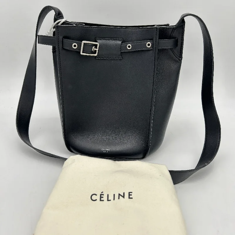 Celine Bags with Chain Handles for a Touch of GlamourCeline Black Leather Big Bag Bucket Bag Medium