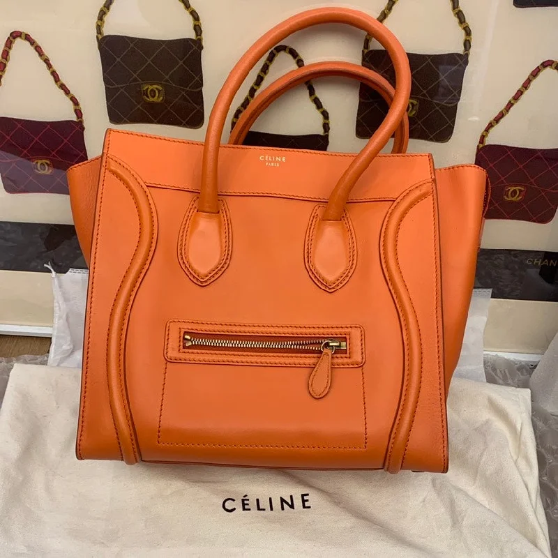 Oversized Celine Bags for a Fashionable and Practical StatementCeline Orange Leather Luggage Bag Medium