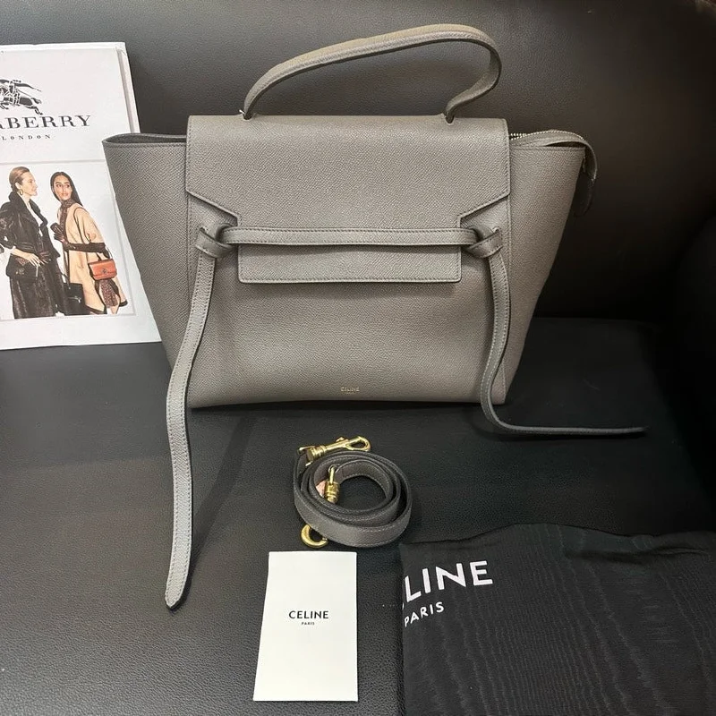 Affordable Replica - Style Celine BagsCeline Belt Bag Elephant Grey Medium Size