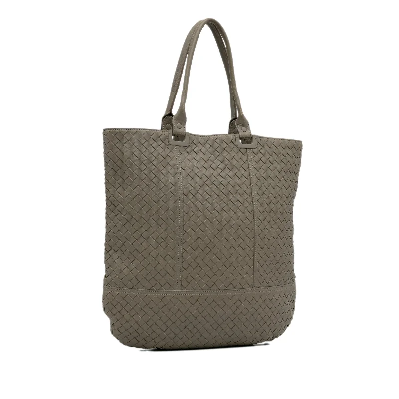 Bottega Veneta bags with interior compartmentsGray Bottega Veneta Intrecciato Nappa Tote