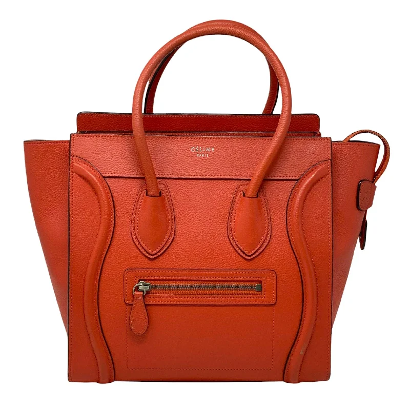 Celine Bags with Adjustable Handles for Comfortable CarryingCeline Red Micro Luggage Bag