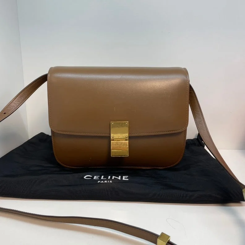 Functional Celine Diaper Bags for Modern ParentsCeline Box Classic Brown Smooth Calfskin Crossbody Bag