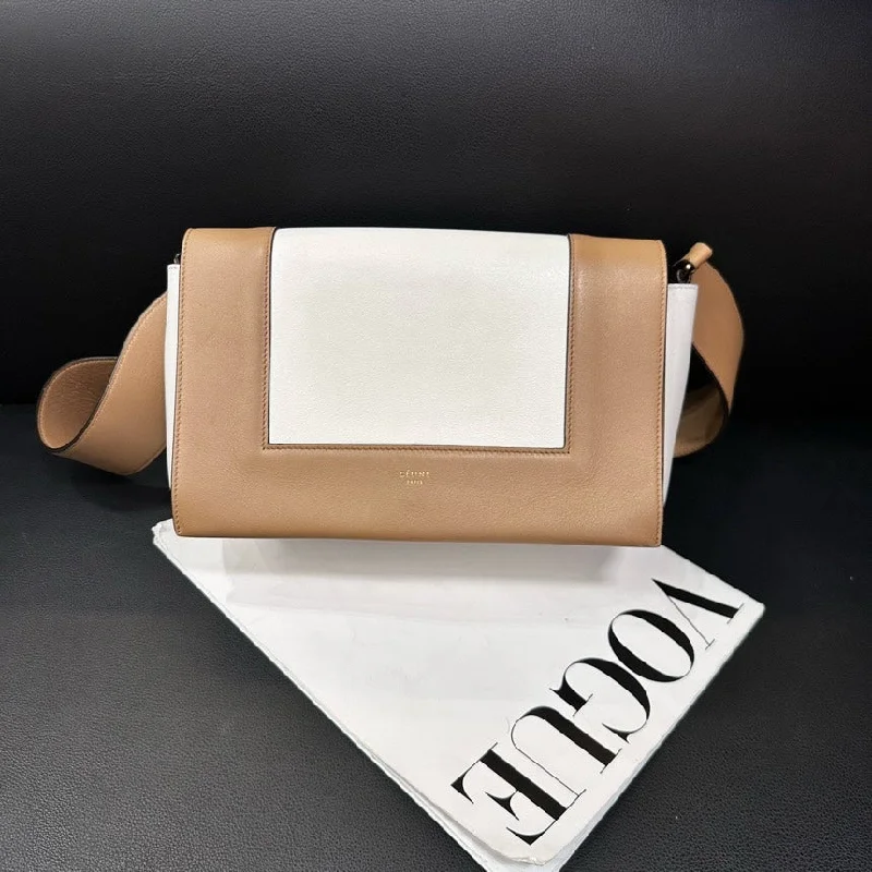 Celine Bags with Interior Dividers for Neat OrganizationCeline Color Blocking Camera Bag Tan White 24cm