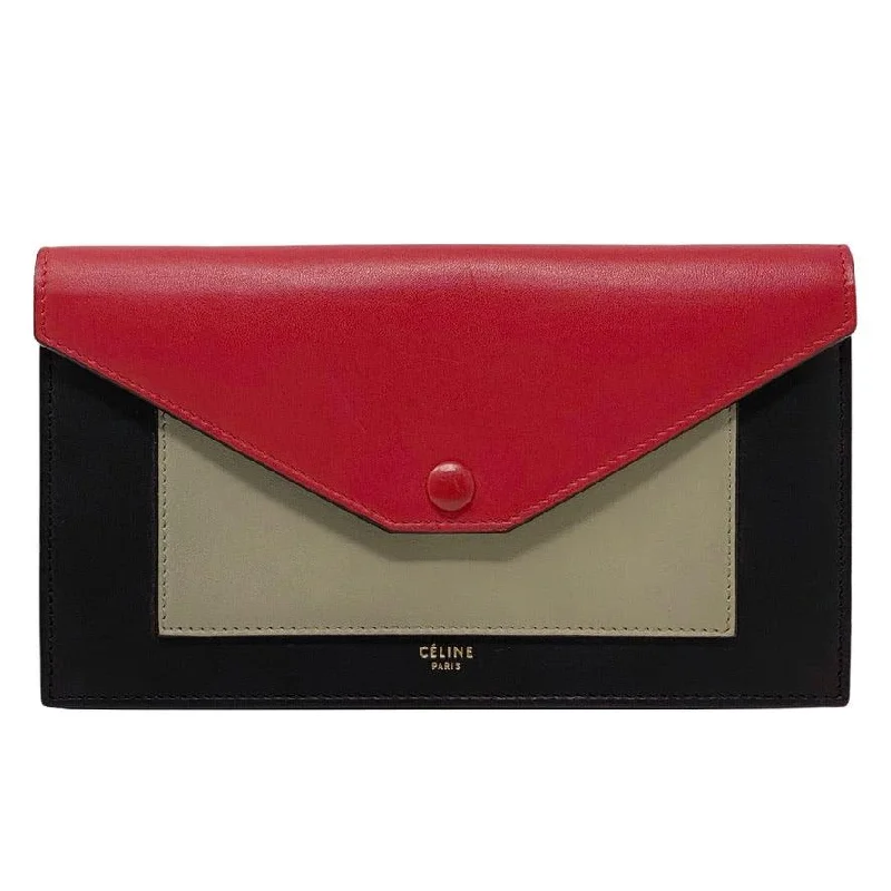 Sustainable Celine Bags Using Eco - Friendly MaterialsCeline Red Large Pocket Wallet On Chain