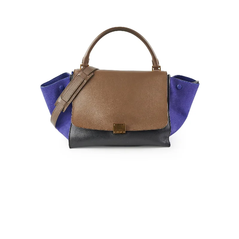 Celine Bags with Adjustable Shoulder Straps for All - Day ComfortCeline Medium Trapeze Tricolour