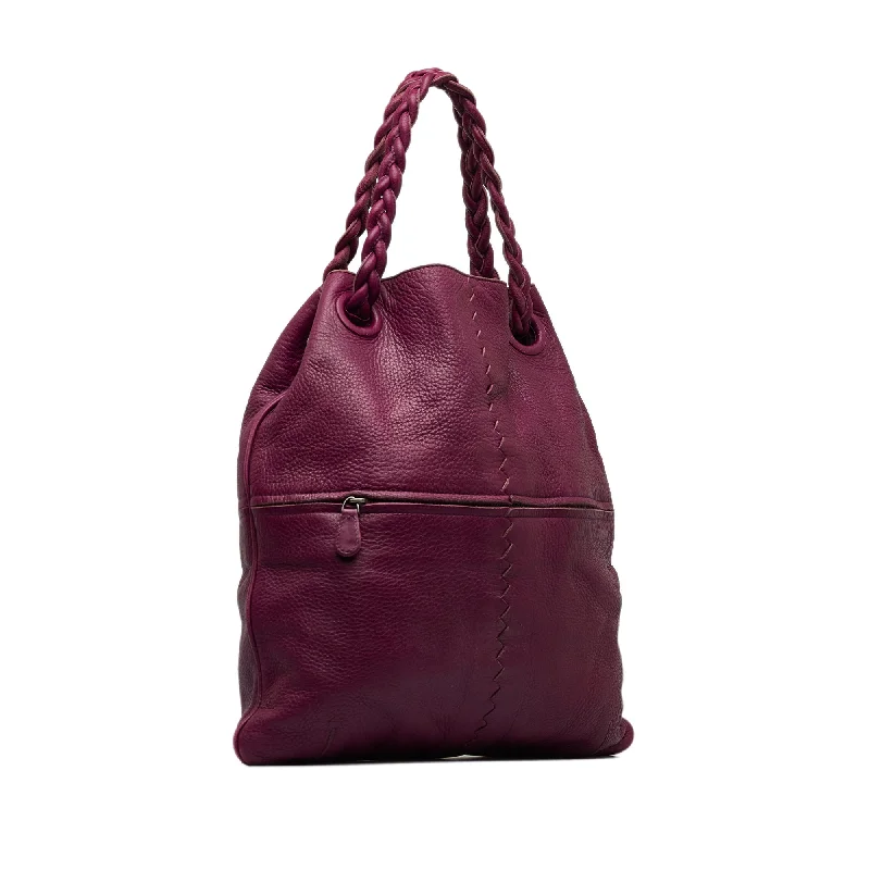 Bottega Veneta bags with leather - stitched detailsPurple Bottega Veneta Leather Julie Tote Bag