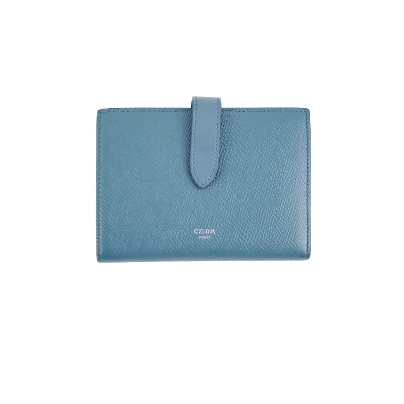 Light - Colored Celine Bags for Spring and Summer AppealCeline Blue Fold Wallet