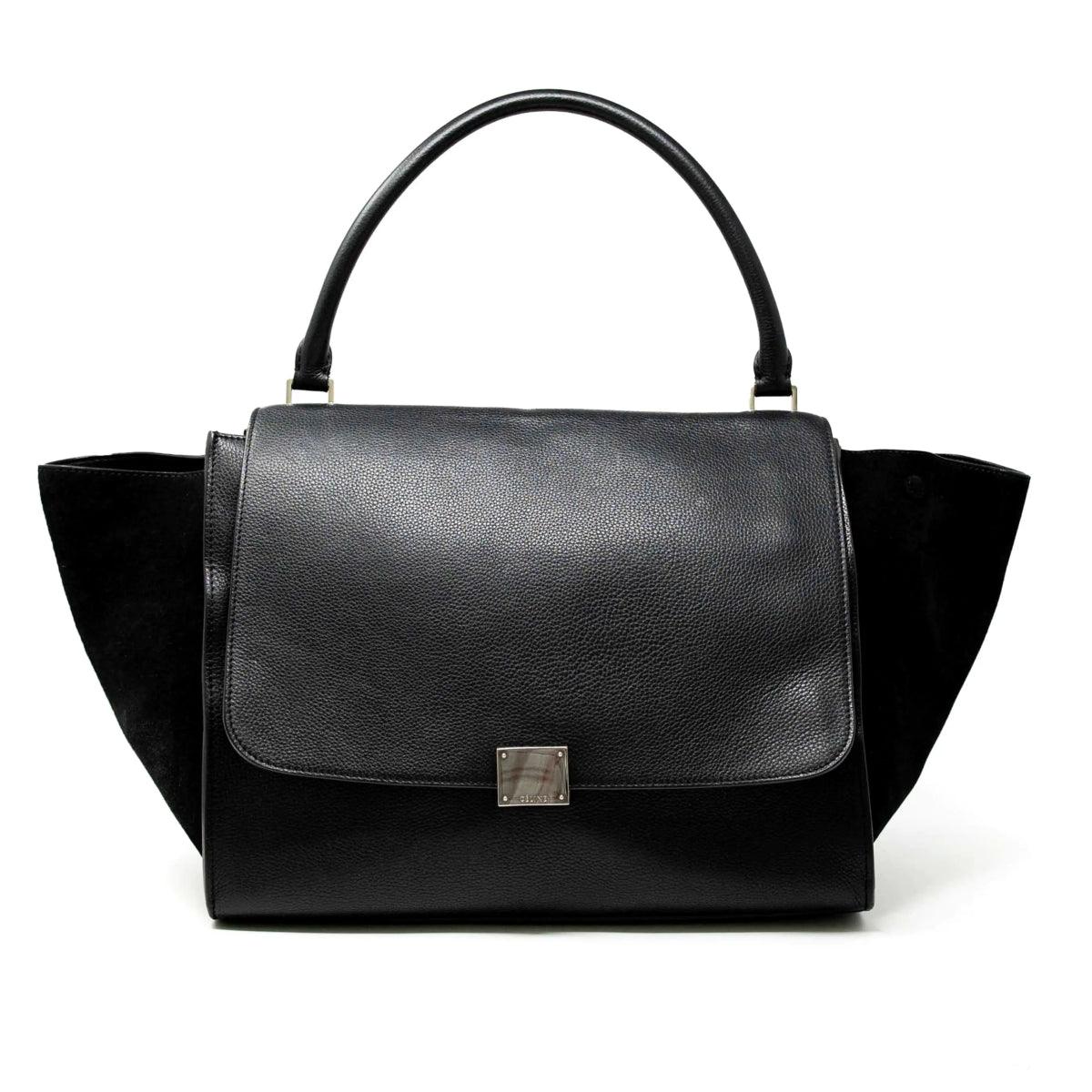 Celine Bags with Reflective Details for SafetyCeline Black Large Trapeze Bag