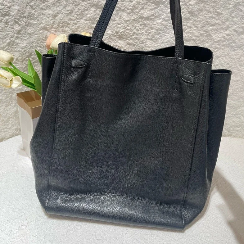 Oversized Celine Bags for a Fashionable and Practical StatementCeline Cabas Phantom Black Leather Tote Bag Large