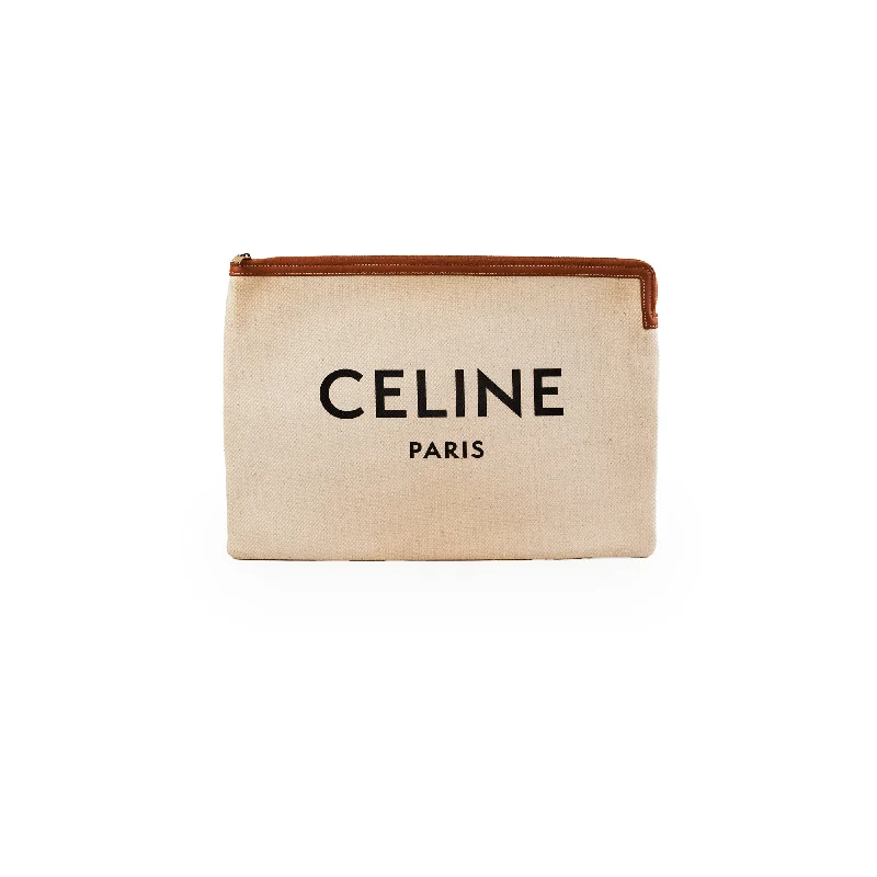 Celine Bags with Hidden Compartments for SecurityCeline Canvas Clutch