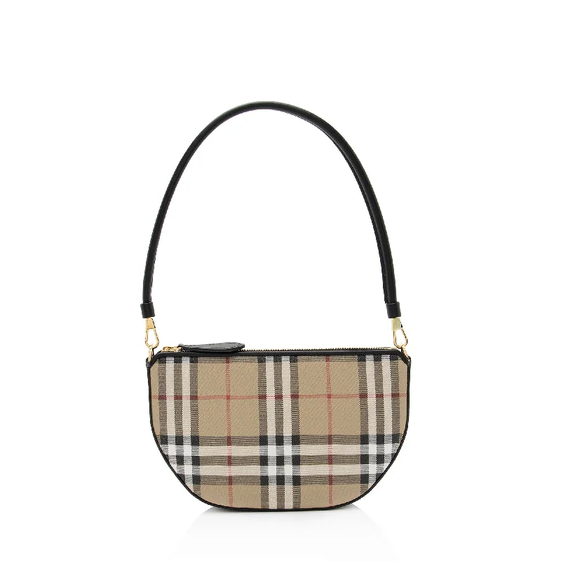 Ergonomic Burberry Laptop Bags for ComfortBurberry Calfskin Vintage Check Olympia Pouch (SHF-PuMRdV)