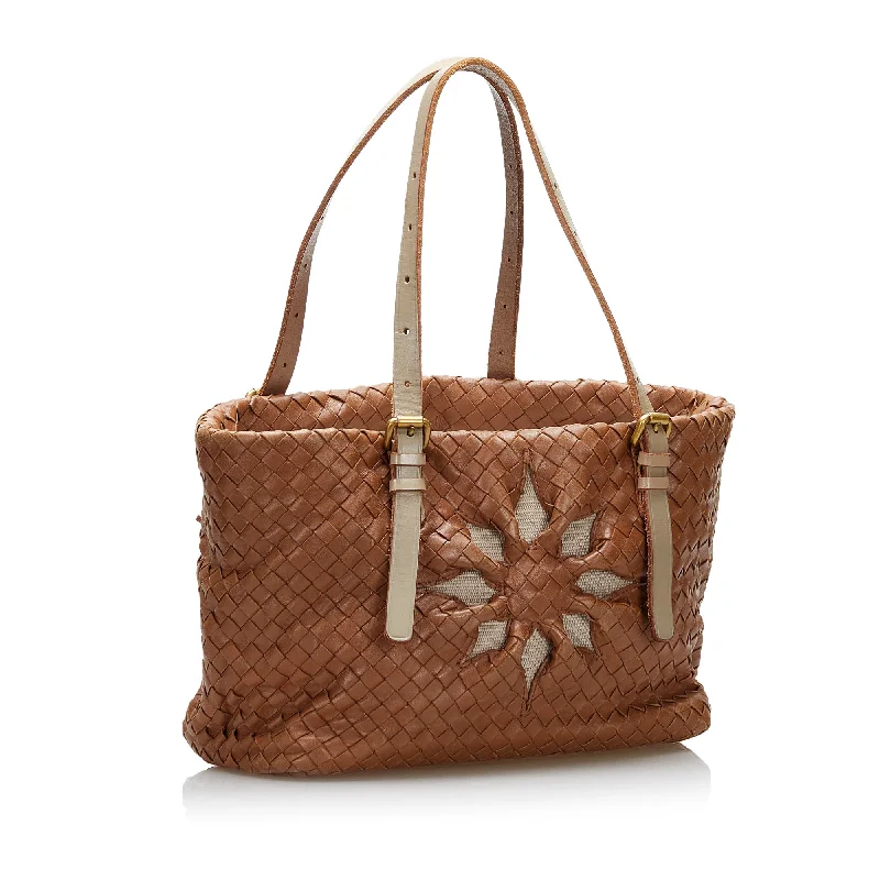 Bottega Veneta bags for painting classesBrown Bottega Veneta Intrecciato Flower Tote