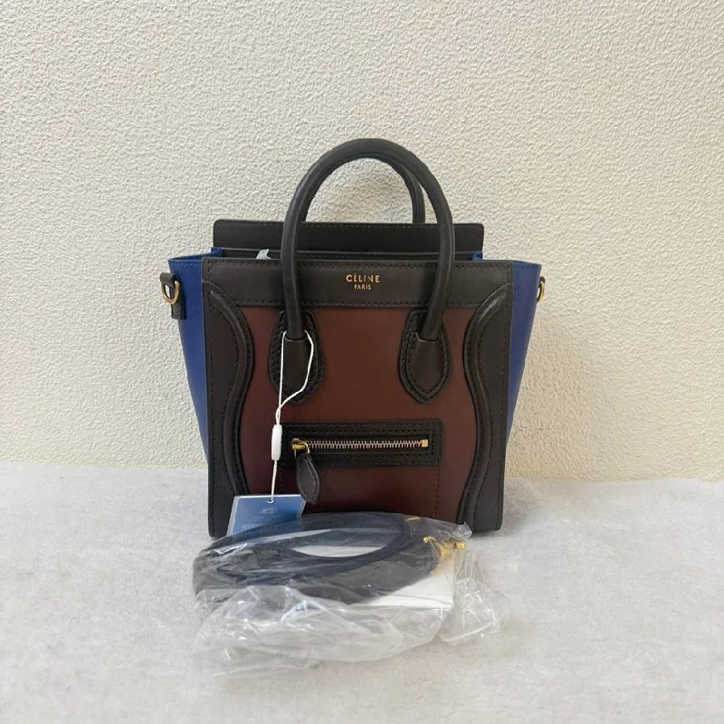 Oversized Celine Bags for a Fashionable and Practical StatementCeline Nano Luggage Multicolor Leather Tote Bag