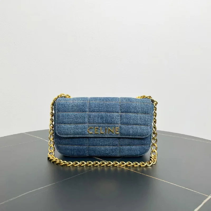 Designer Celine Bags for Fashion - Forward IndividualsCeline Teen Medium Denim Chain Shoulder Bag