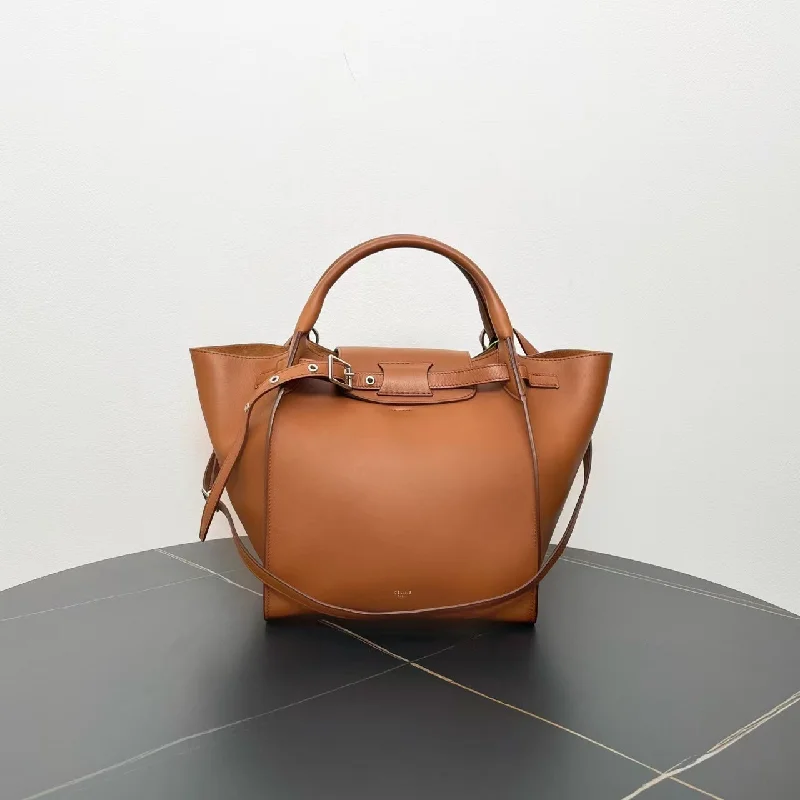 Celine Tote Bags with Spacious Interior for TravelersCeline Big Bag Tan Leather Two-Way Tote