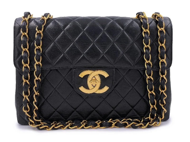 Chanel Vintage Inspired Handbag for Retro LoversChanel 1997 Vintage Black Jumbo "XL" Classic Flap Bag 24k GHW Lambskin