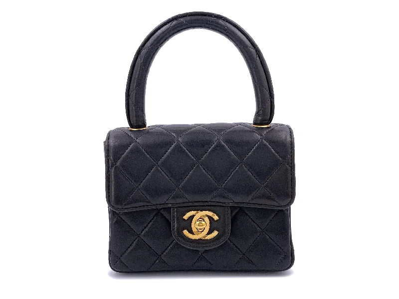 Chanel All - Match Handbag for Versatile StylingChanel 1991 Vintage Black “Child” Extra Square Mini Kelly Bag